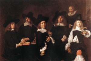 Oil hals, frans Painting - Regents of the Old Men's Almshouse     1664 by Hals, Frans