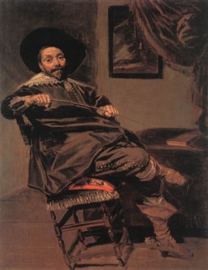 Oil van Painting - Willem van Heythuysen    c. 1638 by Hals, Frans