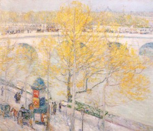 Oil hassam, childe Painting - Pont Royal, Paris   1897 by Hassam, Childe
