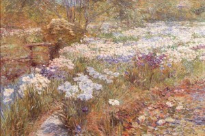 Oil hassam, childe Painting - The Winter Garden   1909 by Hassam, Childe