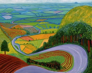 Oil hockney, david Painting - Garrowby Hill by Hockney, David