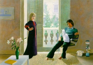 Oil hockney, david Painting - Mr and Mrs Clark and Percy     1970 by Hockney, David