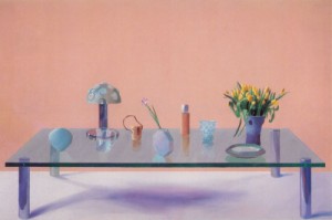 Oil hockney, david Painting - Still Life ona Glass Table  1971-72 by Hockney, David