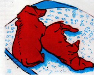  Photograph - Vertical Dogs 1995 by Hockney, David