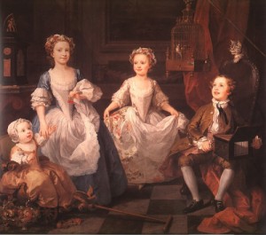 Oil hogarth, william Painting - The Graham Children  1742 by Hogarth, William