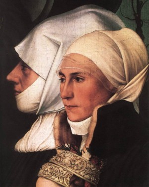 Oil holbein,hans Painting - Darmstadt Madonna (detail)    1526 by Holbein,Hans