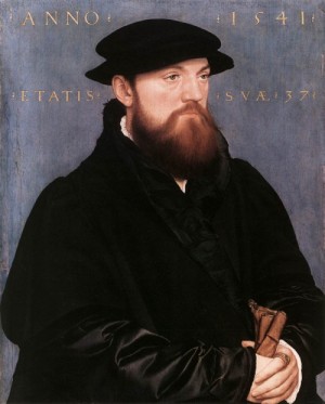 Oil holbein,hans Painting - De Vos van Steenwijk   1541 by Holbein,Hans