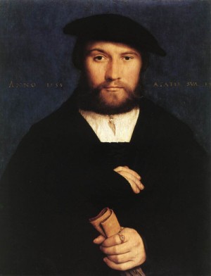 Oil holbein,hans Painting - Portrait of a Member of the Wedigh Family    1533 by Holbein,Hans