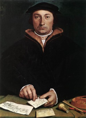 Oil holbein,hans Painting - Portrait of Dirk Tybis  1533 by Holbein,Hans