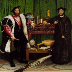 Oil holbein,hans Painting - The Ambassadors  1533 by Holbein,Hans