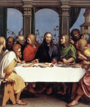 Oil holbein,hans Painting - The Last Supper   1524-25 by Holbein,Hans