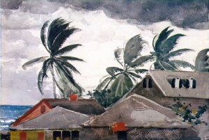 Oil homer, winslow Painting - Hurricane, Bahamas  1898-99 by Homer, Winslow