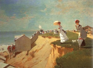Oil branch Painting - Long Branch, New Jersey 1869 by Homer, Winslow