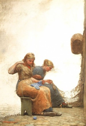  Photograph - Mending the Nets  1882 by Homer, Winslow
