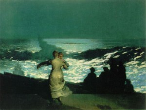 Oil homer, winslow Painting - Summer Night  1890 by Homer, Winslow