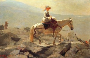 Oil homer, winslow Painting - The Bridle Path, White Mountains, 1868 by Homer, Winslow