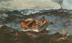 Oil homer, winslow Painting - The Gulf Stream, 1899, by Homer, Winslow