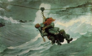 Oil homer, winslow Painting - The Life Line   1884 by Homer, Winslow