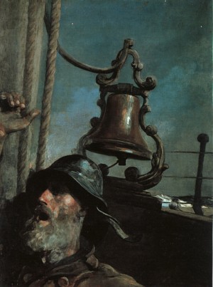 Oil homer, winslow Painting - The Lookout- All's Well  1896 by Homer, Winslow