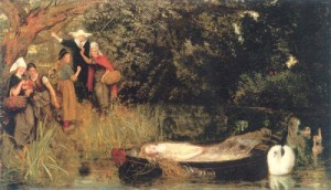Oil hughes, arthur Painting - The Lady of Shalott   1872-73 by Hughes, Arthur