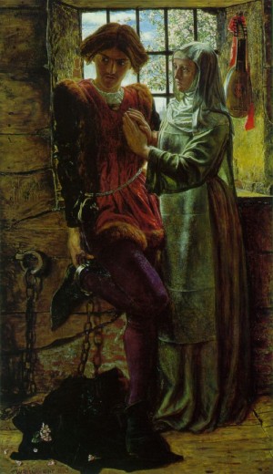 Oil hunt, william holman Painting - Claudio and Isabella  1850-53 by Hunt, William Holman