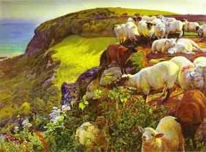 Oil hunt, william holman Painting - Our English Coasts 1852 by Hunt, William Holman