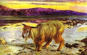 Oil hunt, william holman Painting - The Scapegoat 1854 by Hunt, William Holman