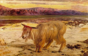 Oil hunt, william holman Painting - The Scapegoat  1854 by Hunt, William Holman
