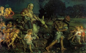 Oil hunt, william holman Painting - The Triumph of the Innocents  1883-4 by Hunt, William Holman