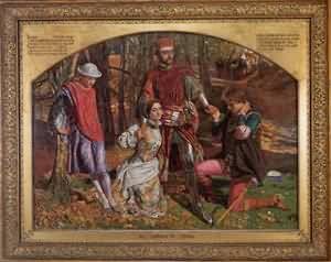 Oil hunt, william holman Painting - Valentine Rescuing Sylvia From Proteus by Hunt, William Holman