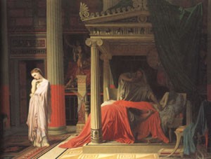 Oil ingres, jean-auguste-dominique Painting - Antiochus and Stratonice by Ingres, Jean-Auguste-Dominique