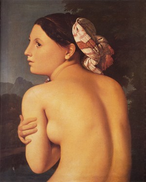  Photograph - Half Figure of a Bather by Ingres, Jean-Auguste-Dominique