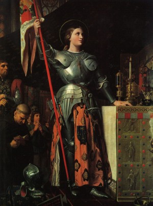 Oil the Painting - Joan of Arc at the Coronation of Charles VII, 1854 by Ingres, Jean-Auguste-Dominique