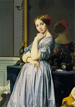 Oil ingres, jean-auguste-dominique Painting - Louise de Broglie, Countesse d'Haussonville  1845 by Ingres, Jean-Auguste-Dominique