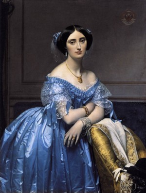 Oil ingres, jean-auguste-dominique Painting - Princess de Broglie   1851-53 by Ingres, Jean-Auguste-Dominique