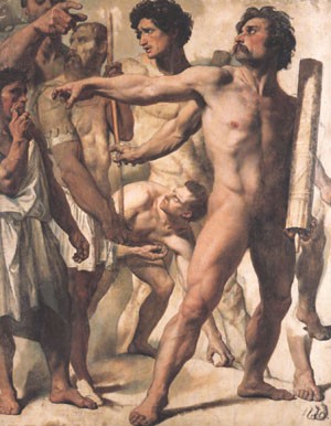  Photograph - Study for The Martyrdom of St Symphorien by Ingres, Jean-Auguste-Dominique