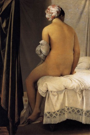 Oil the Painting - The Bather   1808 by Ingres, Jean-Auguste-Dominique