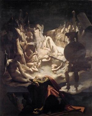 Oil ingres, jean-auguste-dominique Painting - The Dream of Ossian   1813 by Ingres, Jean-Auguste-Dominique