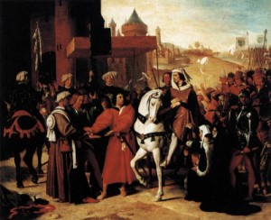  Photograph - The Entry of the Future Charles V into Paris in 1358   1821 by Ingres, Jean-Auguste-Dominique