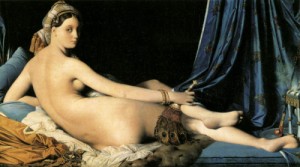 Oil the Painting - The Grand Odalisque   1814 by Ingres, Jean-Auguste-Dominique