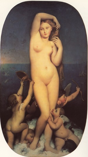 Oil ingres, jean-auguste-dominique Painting - Venus Anadyomene by Ingres, Jean-Auguste-Dominique