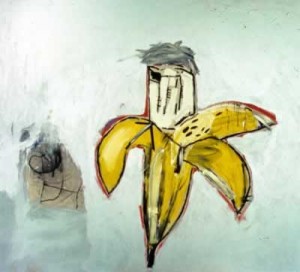 Oil jean-michel basquiat Painting - Brown Spots 1984 by Jean-Michel Basquiat