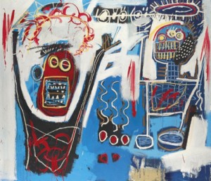 Oil jean-michel basquiat Painting - Palm Springs jump, 1982 by Jean-Michel Basquiat