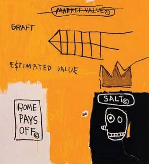 Oil jean-michel basquiat Painting - Rome Pays Off by Jean-Michel Basquiat