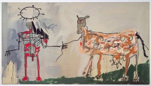 Oil jean-michel basquiat Painting - The Field Next To the Other Road 1981 by Jean-Michel Basquiat