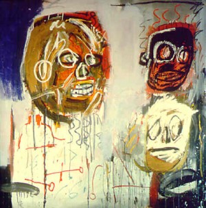 Oil jean-michel basquiat Painting - Three Delegates 1982 by Jean-Michel Basquiat