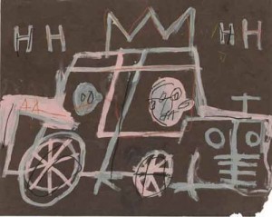 Oil jean-michel basquiat Painting - Untitled (Taxi Cab) 1980 by Jean-Michel Basquiat