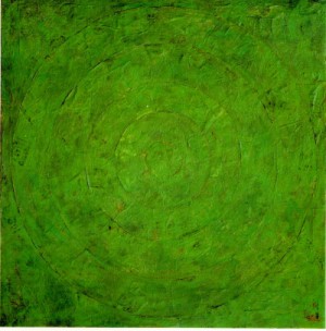 Oil johns, jasper Painting - Green Target  1955 by Johns, Jasper
