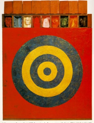 Oil johns, jasper Painting - Target with Plaster Casts  1955 by Johns, Jasper