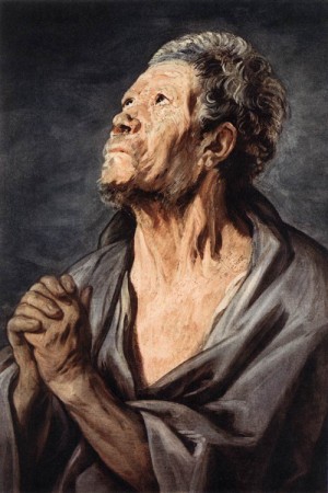 Oil jordaens, jacob Painting - An Apostle    1623-25 by Jordaens, Jacob